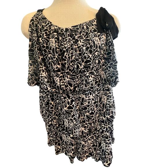 STYLE & COMPANY BLACK AND WHITE LAYERED TANK TOP WOMENS PLUS SIZE 3XL - Picture 2 of 6